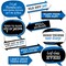 Big Dot of Happiness Funny Reunited Blue - Royal Blue School Class Reunion Party Photo Booth Props Kit - 10 Piece